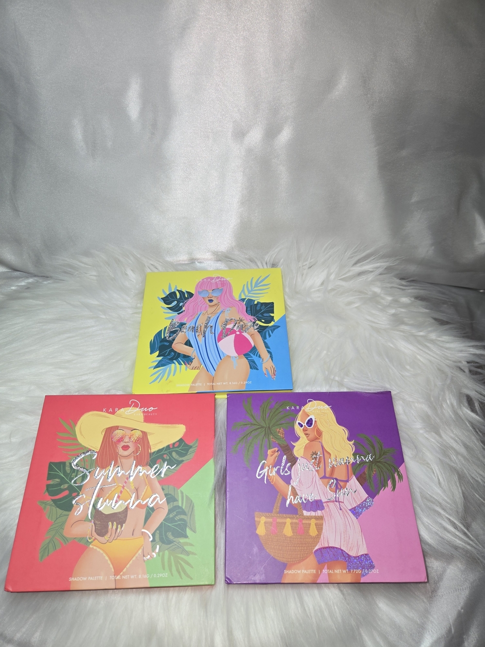 Summer Glow Eyeshadow Trio - Pink, Yellow, Purple